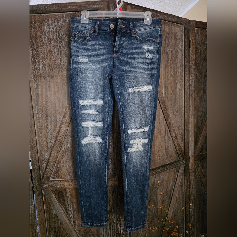 Buckle Black Fit No.53 Ankle Skinny Distressed Jean